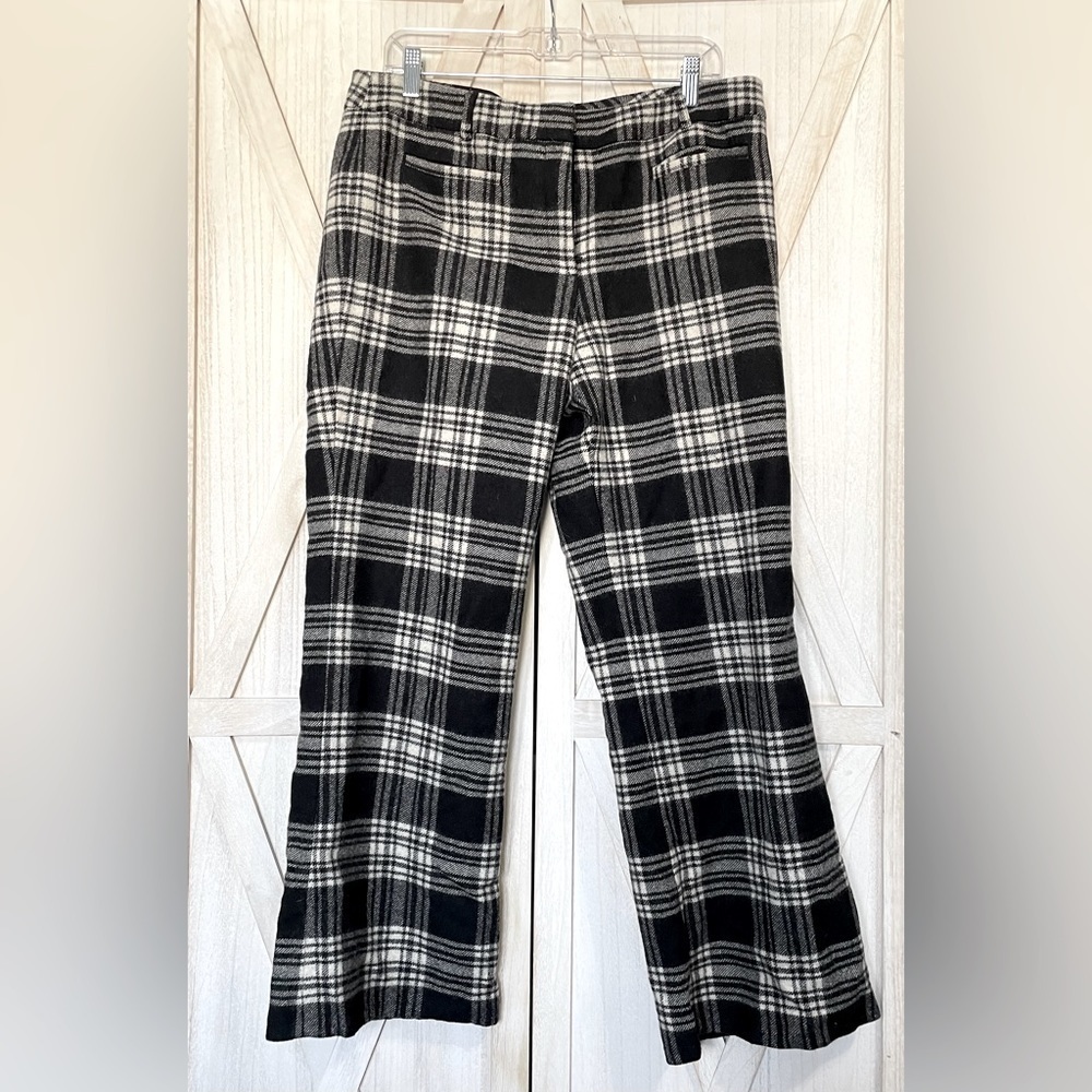 LL. Bean Signature Wool Worm‎ Winter Plaid Pants Trousers Size 14